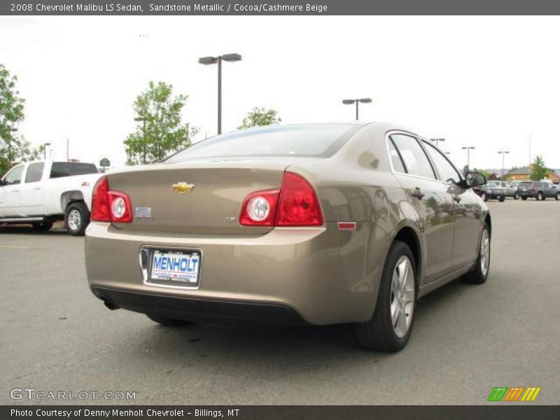 Sandstone Metallic / Cocoa/Cashmere Beige 2008 Chevrolet Malibu LS Sedan