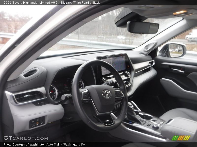 Blizzard White Pearl / Black 2021 Toyota Highlander Limited AWD