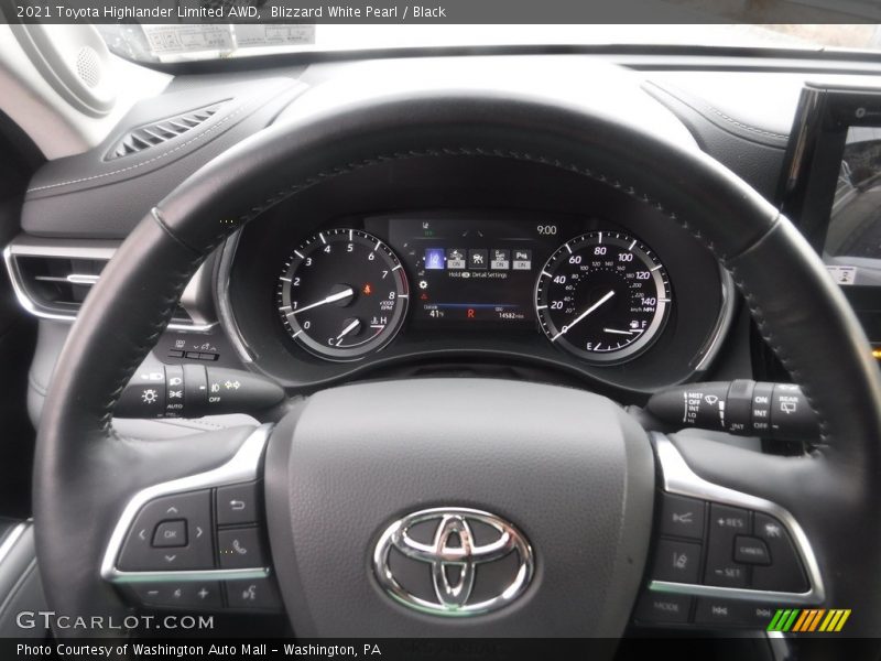Blizzard White Pearl / Black 2021 Toyota Highlander Limited AWD