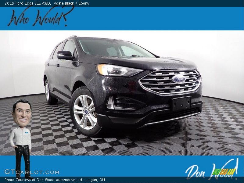 Agate Black / Ebony 2019 Ford Edge SEL AWD