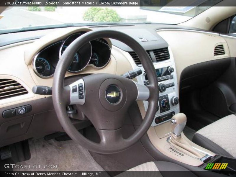 Sandstone Metallic / Cocoa/Cashmere Beige 2008 Chevrolet Malibu LS Sedan