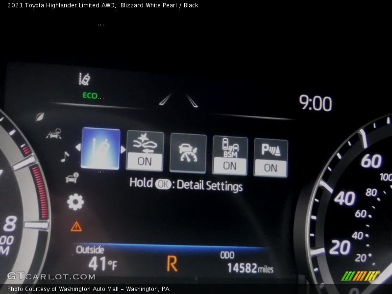 Blizzard White Pearl / Black 2021 Toyota Highlander Limited AWD