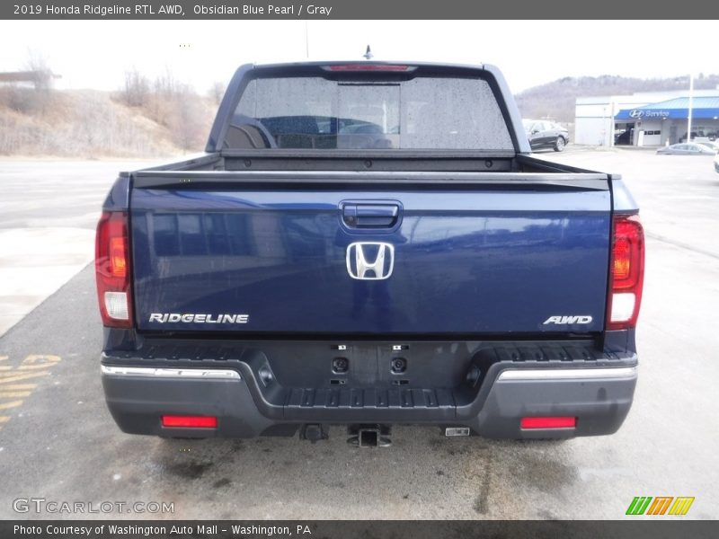 Obsidian Blue Pearl / Gray 2019 Honda Ridgeline RTL AWD