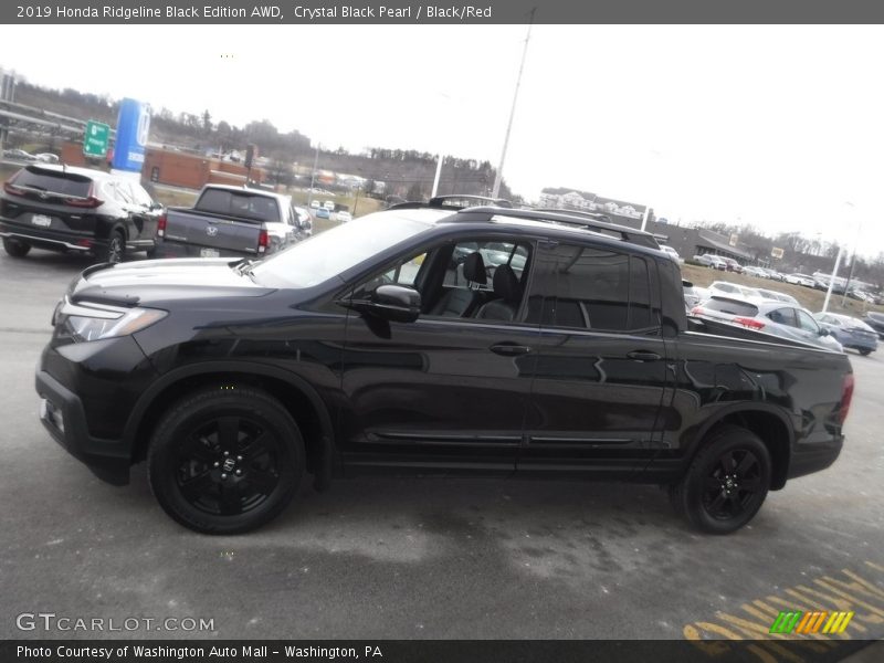 Crystal Black Pearl / Black/Red 2019 Honda Ridgeline Black Edition AWD