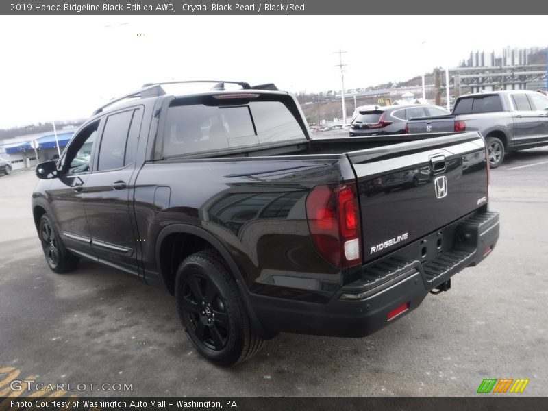 Crystal Black Pearl / Black/Red 2019 Honda Ridgeline Black Edition AWD
