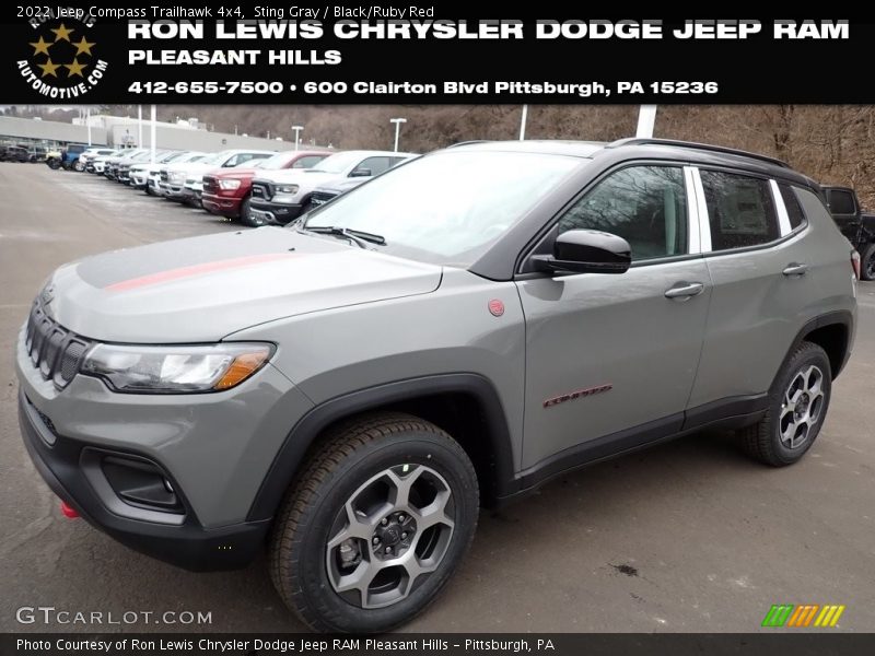 Sting Gray / Black/Ruby Red 2022 Jeep Compass Trailhawk 4x4