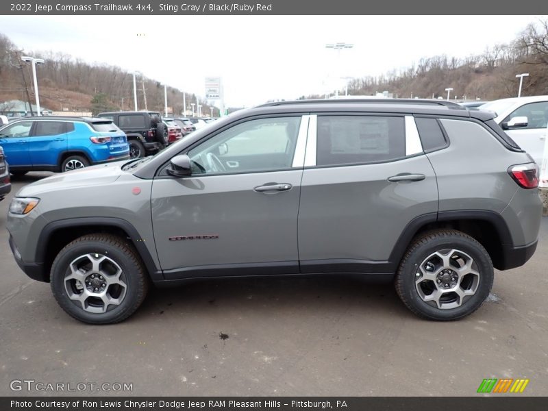 Sting Gray / Black/Ruby Red 2022 Jeep Compass Trailhawk 4x4