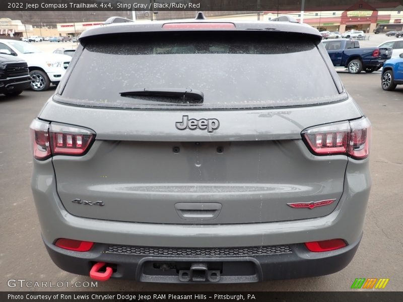 Sting Gray / Black/Ruby Red 2022 Jeep Compass Trailhawk 4x4