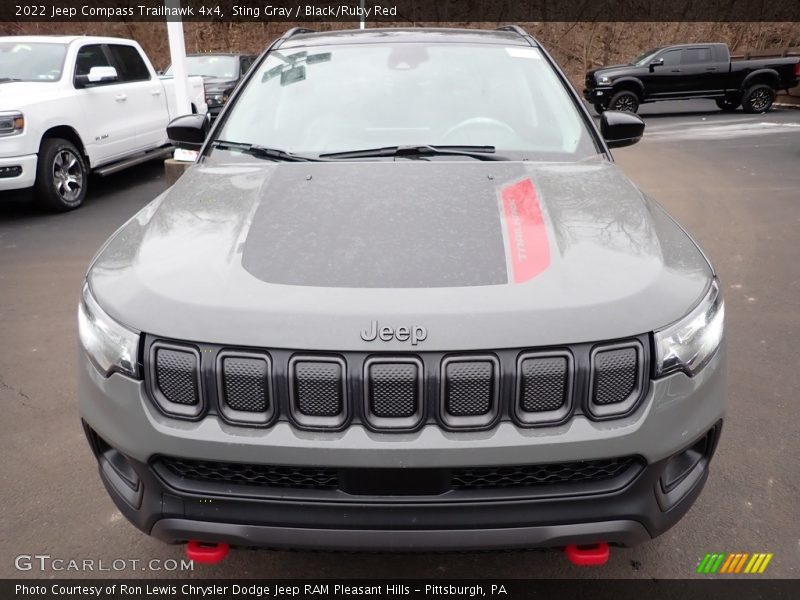 Sting Gray / Black/Ruby Red 2022 Jeep Compass Trailhawk 4x4