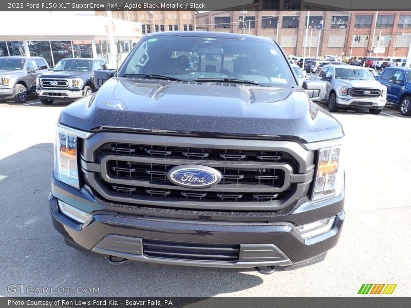 Agate Black Metallic / Black 2023 Ford F150 XLT SuperCrew 4x4
