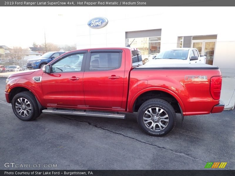Hot Pepper Red Metallic / Medium Stone 2019 Ford Ranger Lariat SuperCrew 4x4