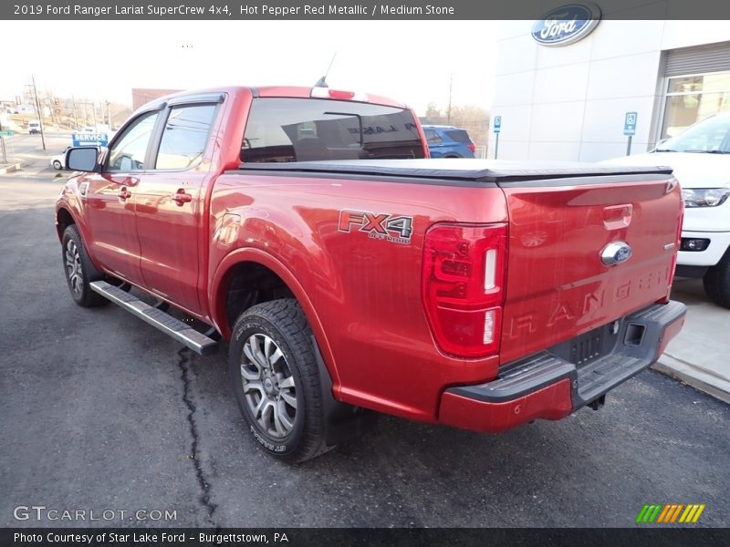 Hot Pepper Red Metallic / Medium Stone 2019 Ford Ranger Lariat SuperCrew 4x4