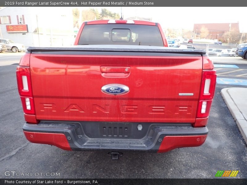 Hot Pepper Red Metallic / Medium Stone 2019 Ford Ranger Lariat SuperCrew 4x4