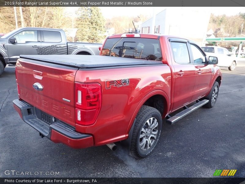 Hot Pepper Red Metallic / Medium Stone 2019 Ford Ranger Lariat SuperCrew 4x4