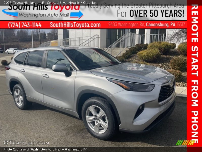 Celestial Silver Metallic / Graphite 2023 Toyota Highlander LE