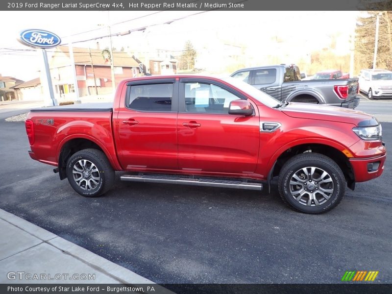 Hot Pepper Red Metallic / Medium Stone 2019 Ford Ranger Lariat SuperCrew 4x4