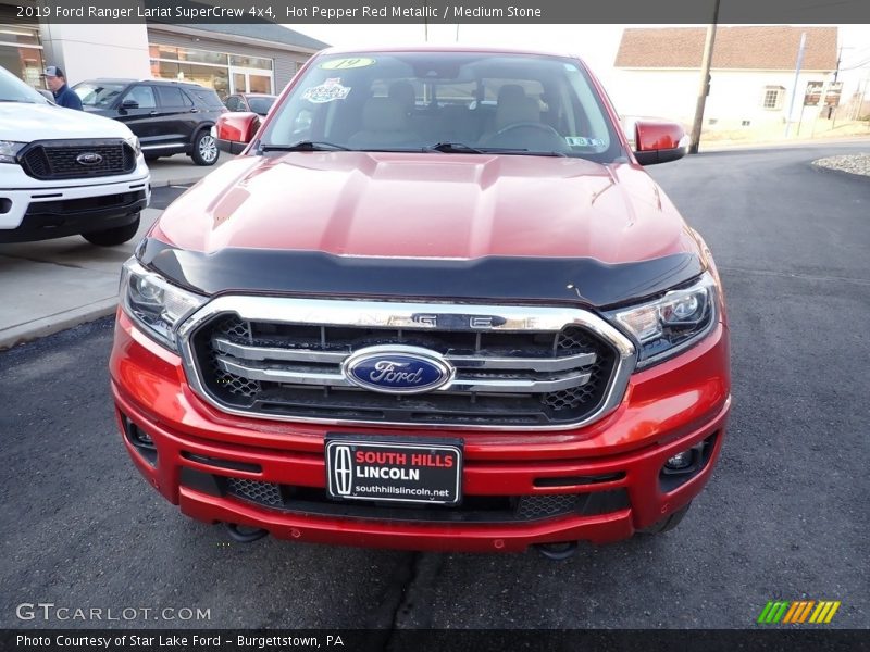 Hot Pepper Red Metallic / Medium Stone 2019 Ford Ranger Lariat SuperCrew 4x4