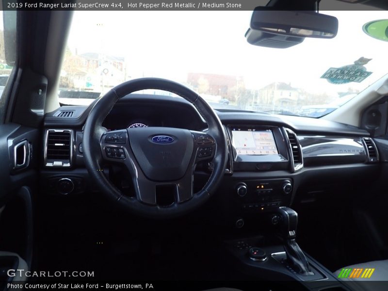 Hot Pepper Red Metallic / Medium Stone 2019 Ford Ranger Lariat SuperCrew 4x4