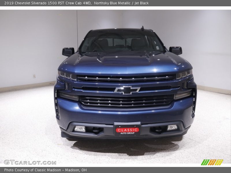 Northsky Blue Metallic / Jet Black 2019 Chevrolet Silverado 1500 RST Crew Cab 4WD