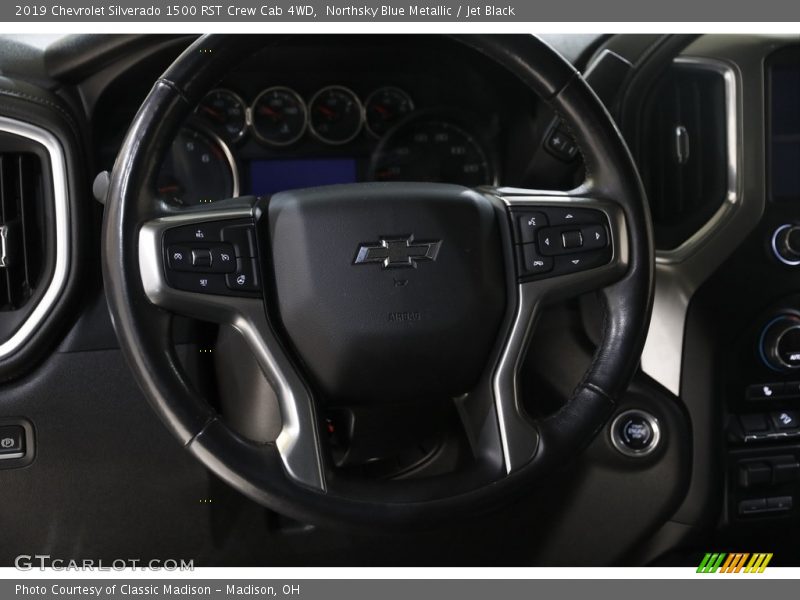 Northsky Blue Metallic / Jet Black 2019 Chevrolet Silverado 1500 RST Crew Cab 4WD