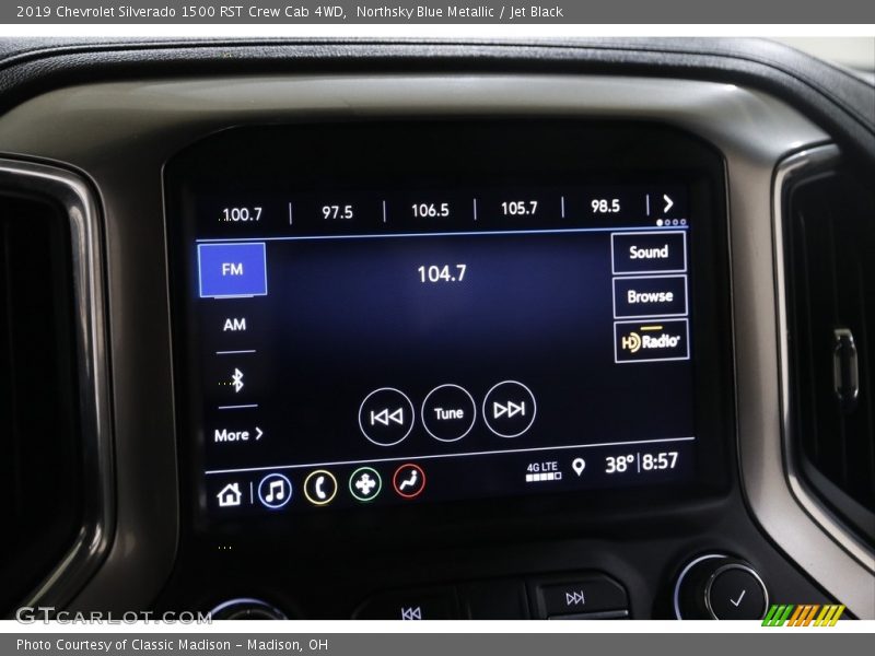Northsky Blue Metallic / Jet Black 2019 Chevrolet Silverado 1500 RST Crew Cab 4WD