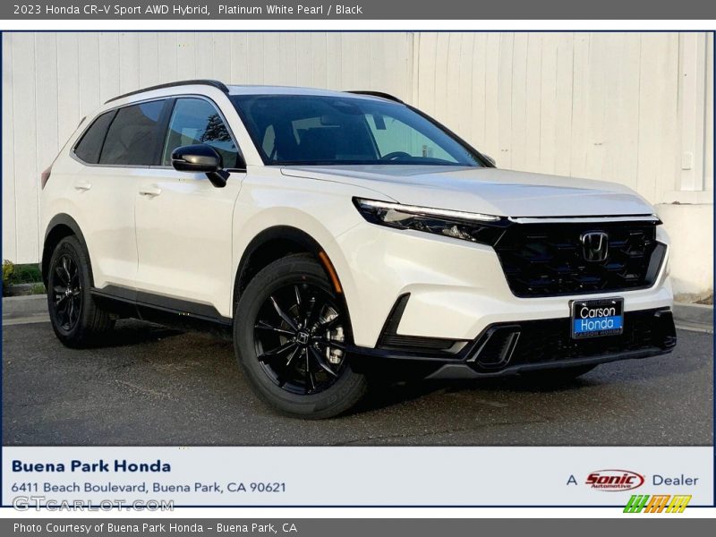Platinum White Pearl / Black 2023 Honda CR-V Sport AWD Hybrid