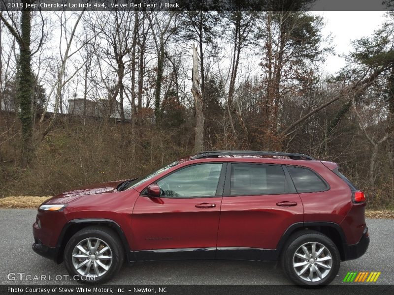 Velvet Red Pearl / Black 2018 Jeep Cherokee Latitude 4x4