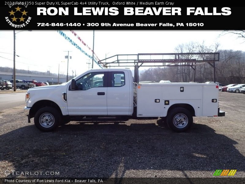 Oxford White / Medium Earth Gray 2021 Ford F350 Super Duty XL SuperCab 4x4 Utility Truck