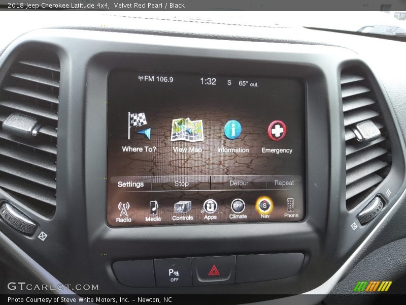 Velvet Red Pearl / Black 2018 Jeep Cherokee Latitude 4x4