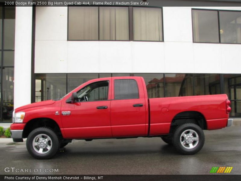 Flame Red / Medium Slate Gray 2008 Dodge Ram 2500 Big Horn Quad Cab 4x4