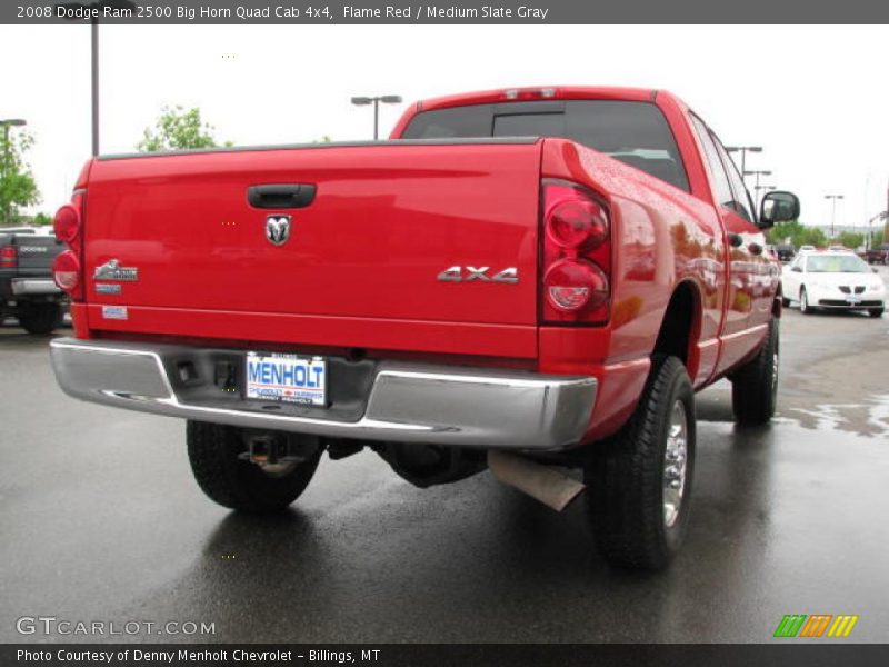 Flame Red / Medium Slate Gray 2008 Dodge Ram 2500 Big Horn Quad Cab 4x4