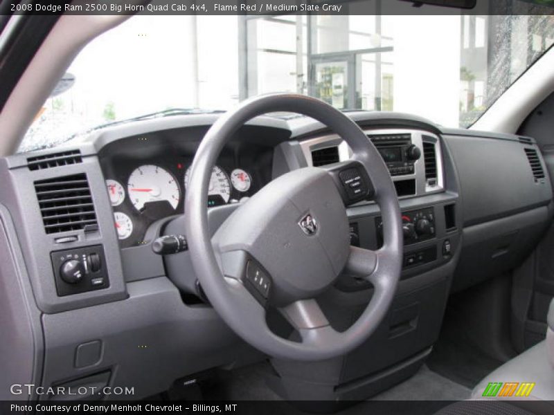 Flame Red / Medium Slate Gray 2008 Dodge Ram 2500 Big Horn Quad Cab 4x4