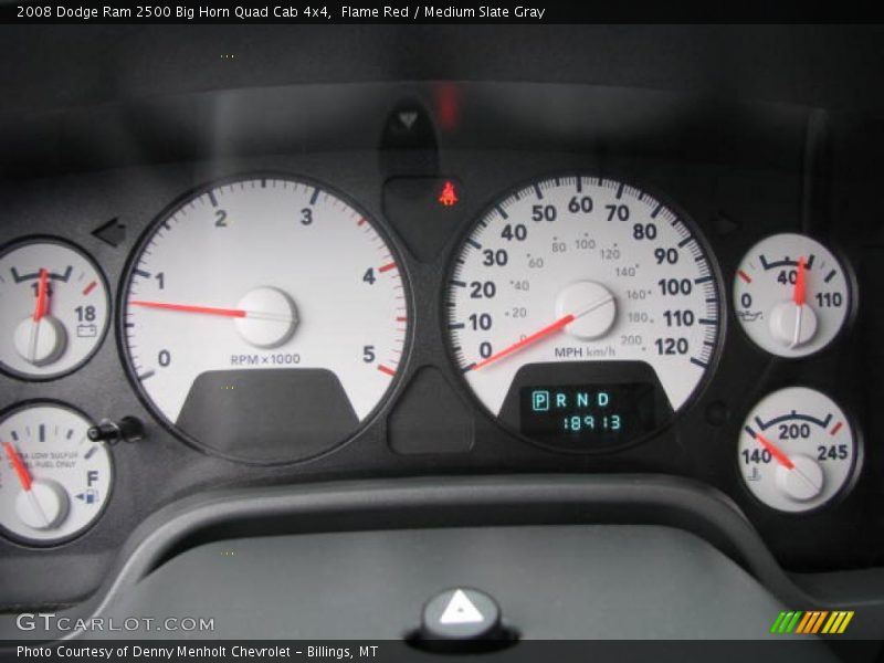 Flame Red / Medium Slate Gray 2008 Dodge Ram 2500 Big Horn Quad Cab 4x4