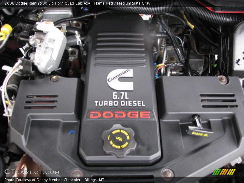 Flame Red / Medium Slate Gray 2008 Dodge Ram 2500 Big Horn Quad Cab 4x4
