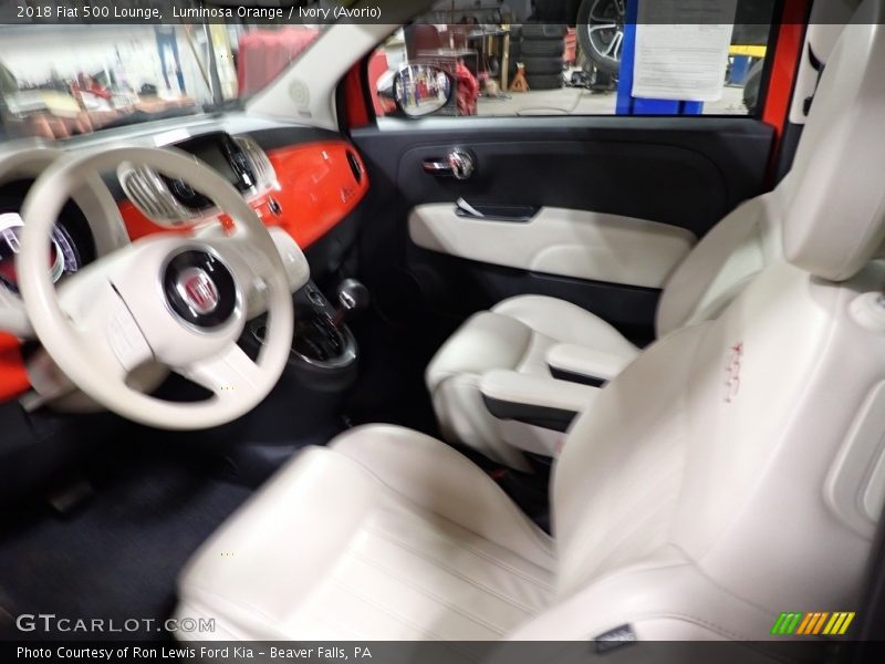 Luminosa Orange / Ivory (Avorio) 2018 Fiat 500 Lounge