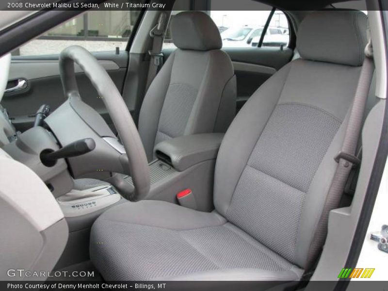 White / Titanium Gray 2008 Chevrolet Malibu LS Sedan