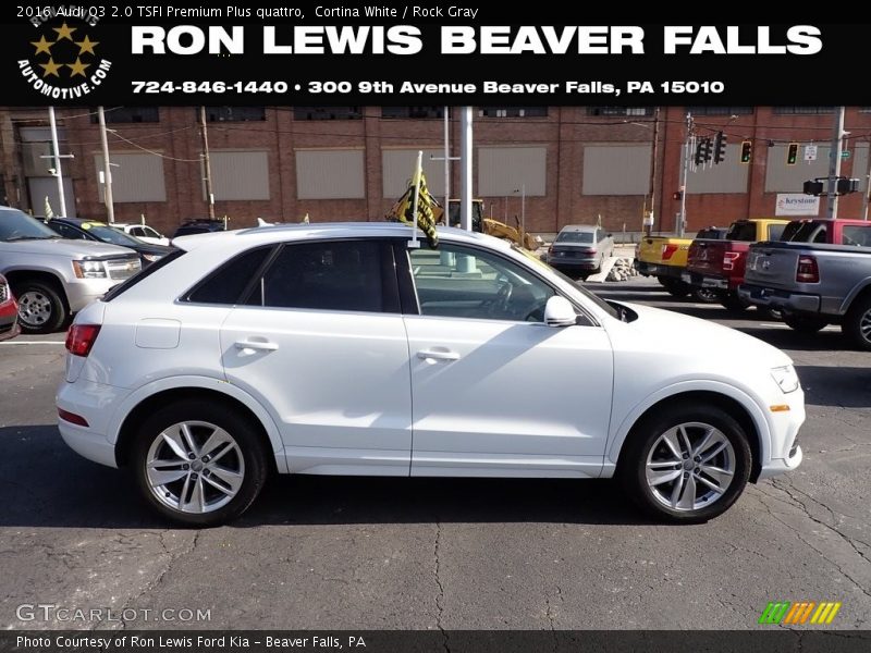 Cortina White / Rock Gray 2016 Audi Q3 2.0 TSFI Premium Plus quattro
