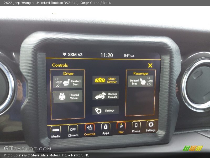 Controls of 2022 Wrangler Unlimited Rubicon 392 4x4