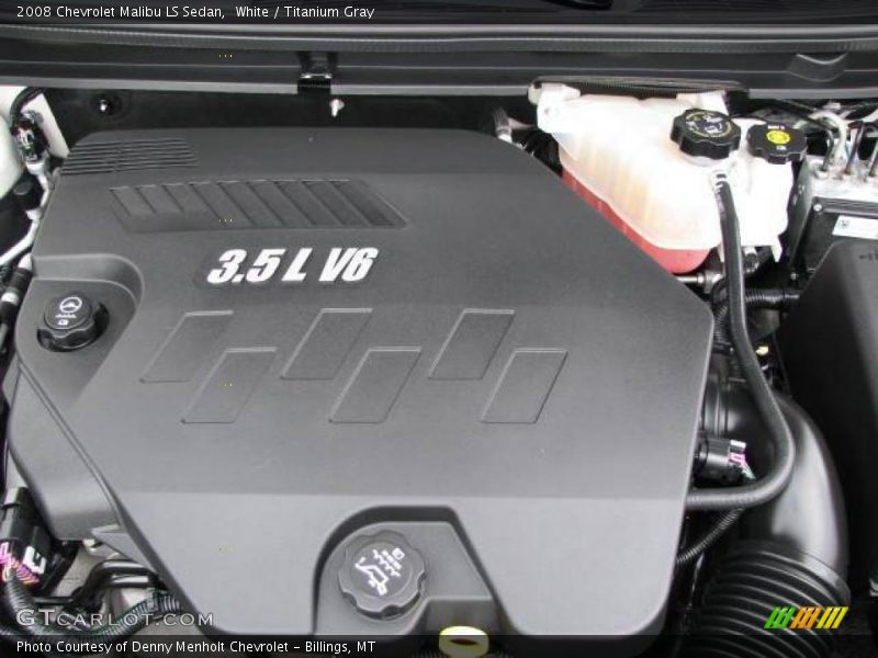 White / Titanium Gray 2008 Chevrolet Malibu LS Sedan