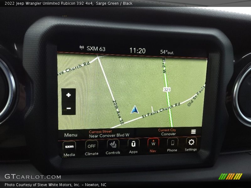 Navigation of 2022 Wrangler Unlimited Rubicon 392 4x4