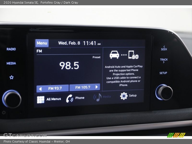 Portofino Gray / Dark Gray 2020 Hyundai Sonata SE