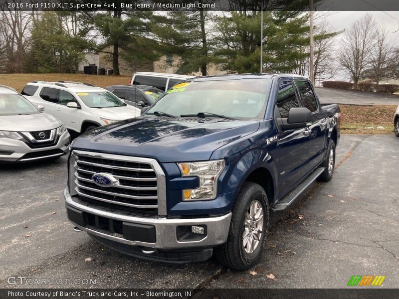 Blue Jeans / Medium Light Camel 2016 Ford F150 XLT SuperCrew 4x4