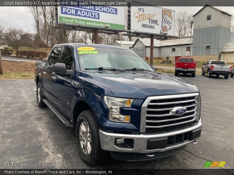 Blue Jeans / Medium Light Camel 2016 Ford F150 XLT SuperCrew 4x4
