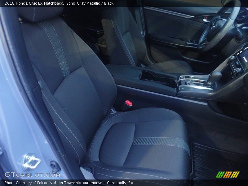 Sonic Gray Metallic / Black 2018 Honda Civic EX Hatchback
