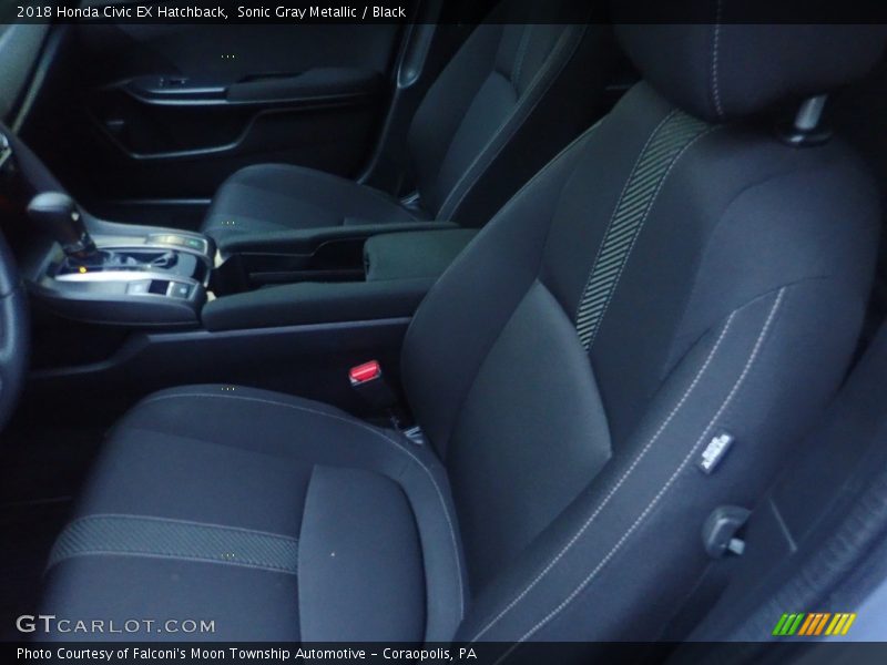 Sonic Gray Metallic / Black 2018 Honda Civic EX Hatchback