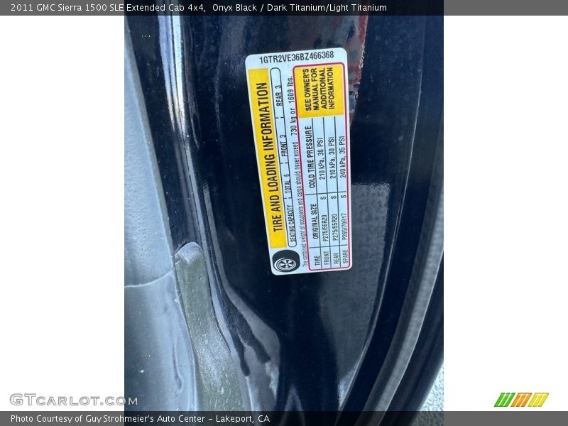 Onyx Black / Dark Titanium/Light Titanium 2011 GMC Sierra 1500 SLE Extended Cab 4x4