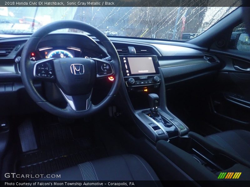 Sonic Gray Metallic / Black 2018 Honda Civic EX Hatchback