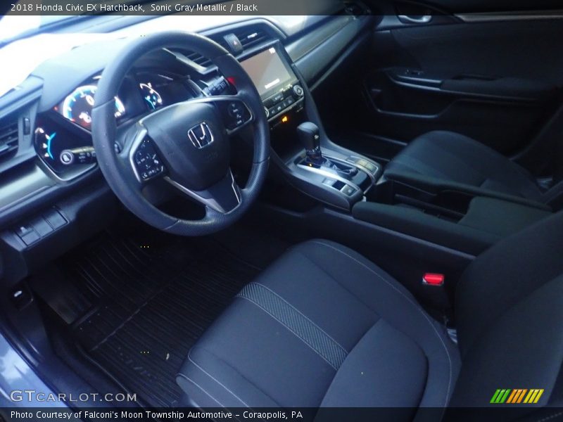 Sonic Gray Metallic / Black 2018 Honda Civic EX Hatchback