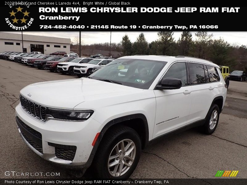 Bright White / Global Black 2023 Jeep Grand Cherokee L Laredo 4x4