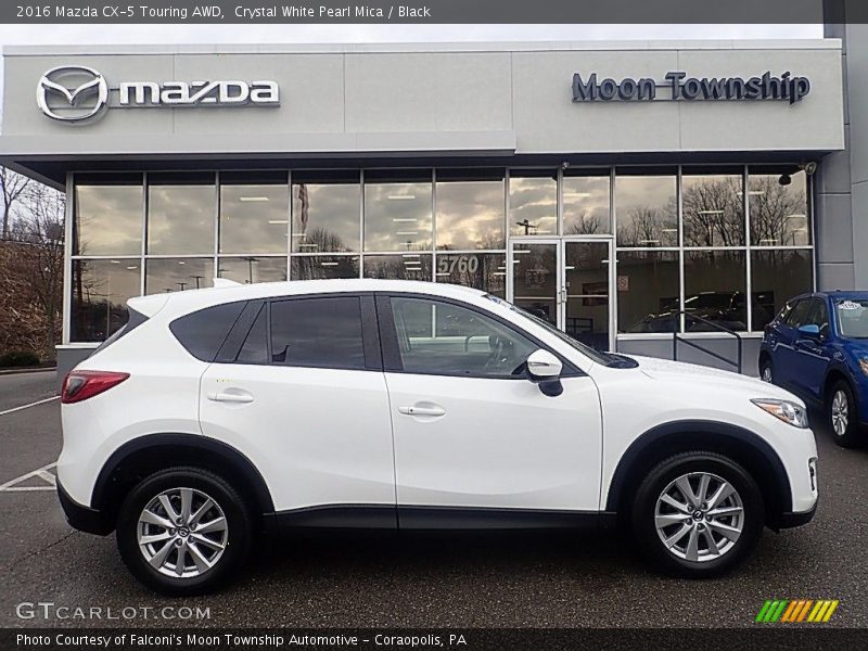Crystal White Pearl Mica / Black 2016 Mazda CX-5 Touring AWD